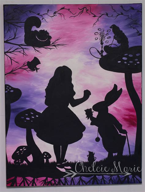 Alice In Wonderland Art For Sale Original Hand Painted Acrylic Wall Art