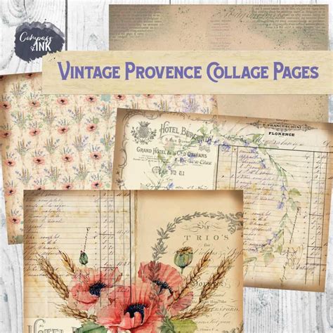 Vintage French Ephemera And Printables Compass And Ink