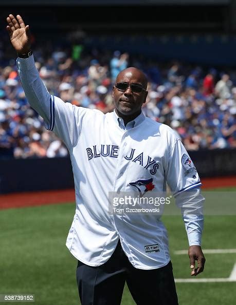 Former Player Carlos Delgado Of The Toronto Blue Jays Is Introduced