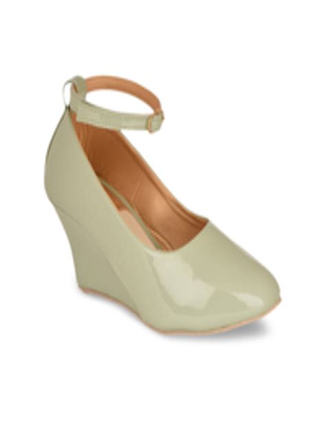 Buy Shoetopia Women Cream Coloured Solid Pumps Heels For Women