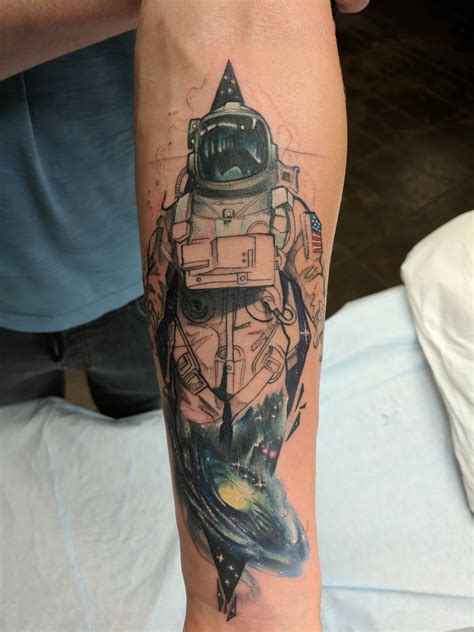 First Session Of My Astronaut Tattoo By Jorell Outer Limits Tattoo