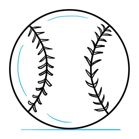 How To Draw A Baseball Really Easy Drawing Tutorial