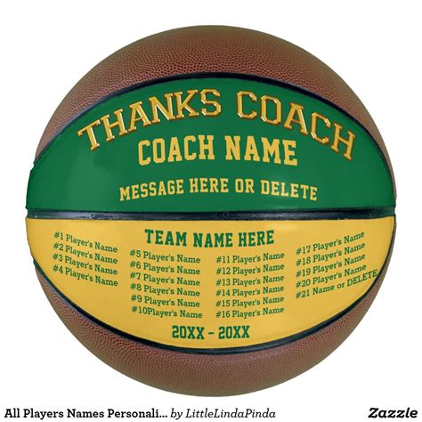 All Players Names Personalized Basketball Ball Zazzle Personalized