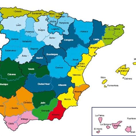 Distribution Of Climate Zones In Spain According To Table 1 Download