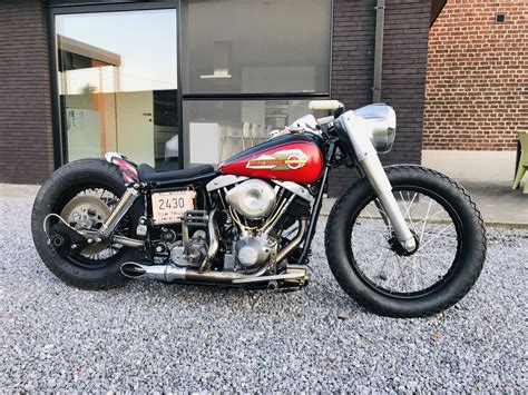 ‘76 Flh Shovelhead Harleydavidsonsoftail Bobber Motorcycle Harley