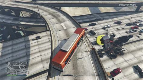 Gta V Npcs Drive Off Overpass And Cause Never Ending Chain Reaction