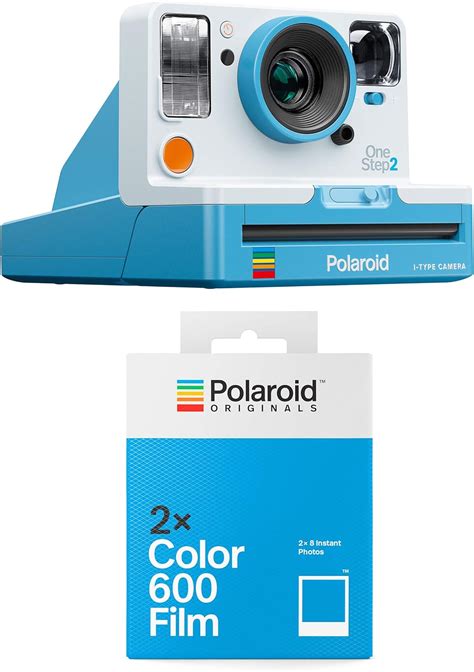 Polaroid Onestep 2 Blue Instant Camera With 2 Color 600