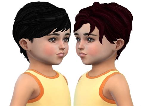 Toddler Male Hair 01 And 02 Re Textures At Trudie55 Sims 4 Updates