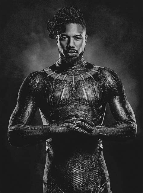 Michael B Jordan In Marvels Black Panther Erik Killmonger Black