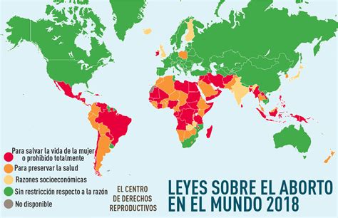 Mapa El Estatus Legal Del Aborto En El Mundo En 2018
