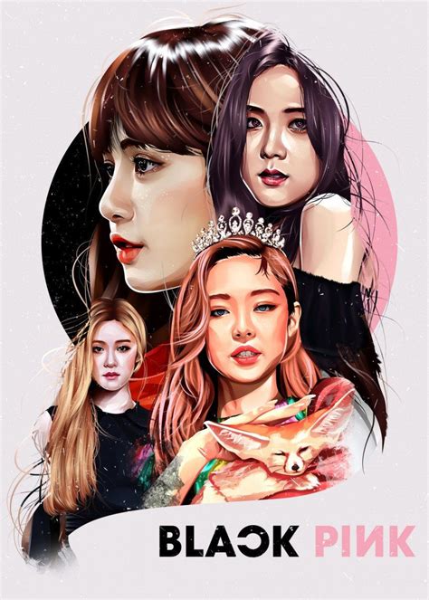 Black Pink Poster By Marlowe Art Displate Pink Posters Blackpink