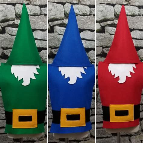 Set Of 3 Group Gnome Costume Sets Garden Gnome Dwarf Etsy