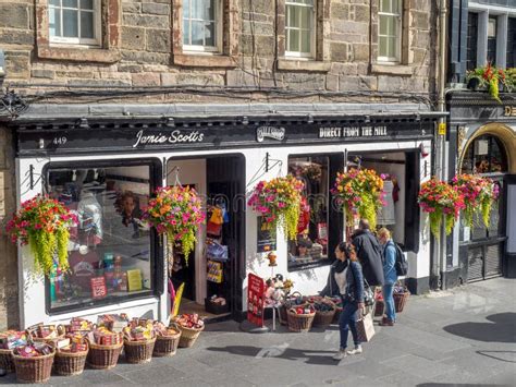Shops At The Royal Mile In Edinburgh Scotland Editorial Stock Photo