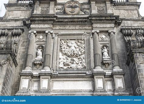 Fachada De La Catedral Metropolitana En Ciudad De M Xico M Xico