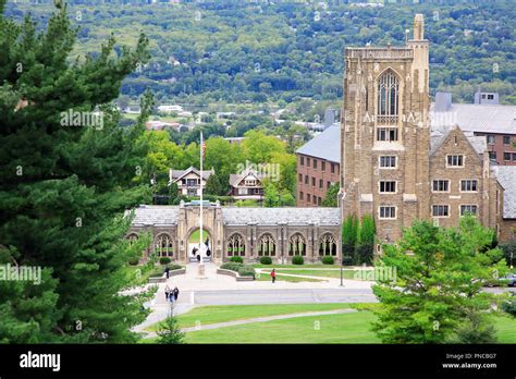 The View Of Cornell University Campus Ithaca New Yorkusa Stock Photo