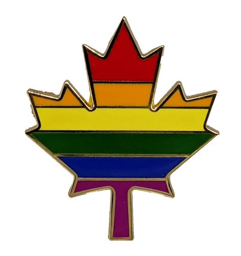 gay pride rainbow flag canada pride canadian maple leaf hard etsy