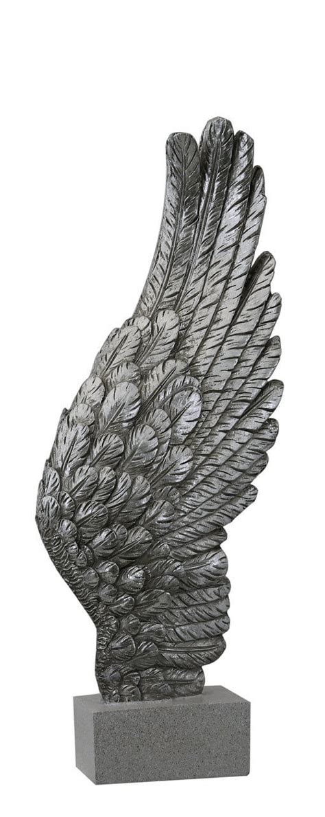 Antique Silver Right Angel Wing Decor