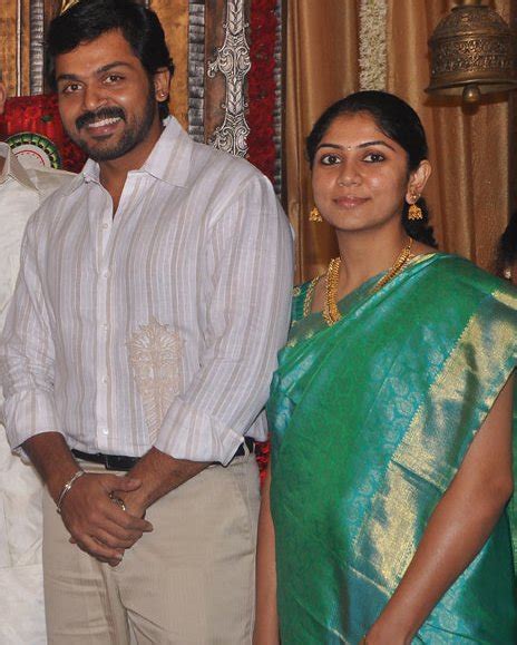 Indian Celebs Karthi And His Wife Ranjani At A Wedding Event