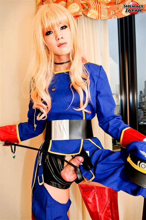 Cute Japanese Newhalf Kanato In Cosplay Cop Outfit Shemale Heaven