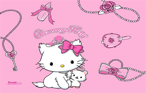 kawaii pink hello kitty wallpaper
