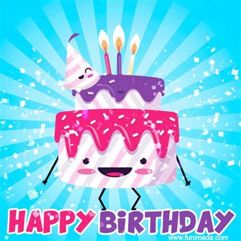 Funny Animated Happy Birthday Cake  Image — Download On