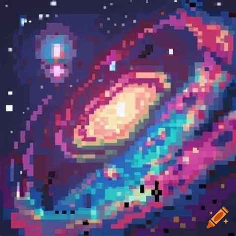 Pixel Art Depiction Of A Galaxy On Craiyon