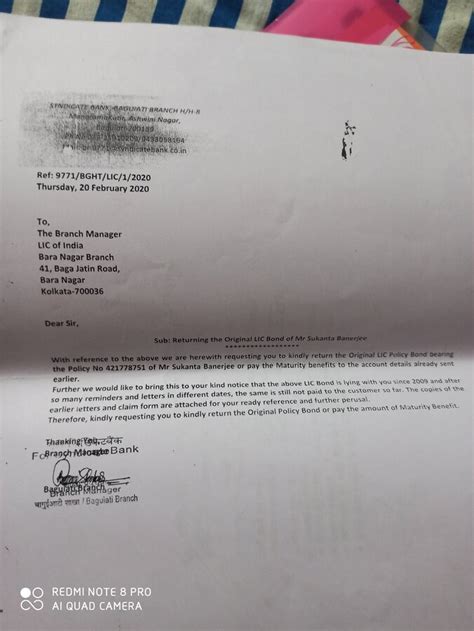 It is better to submit all the documents to the servicing branch personally rather than sending the. Resolved Lic Of India — LIC Policies reassignment to pay ...