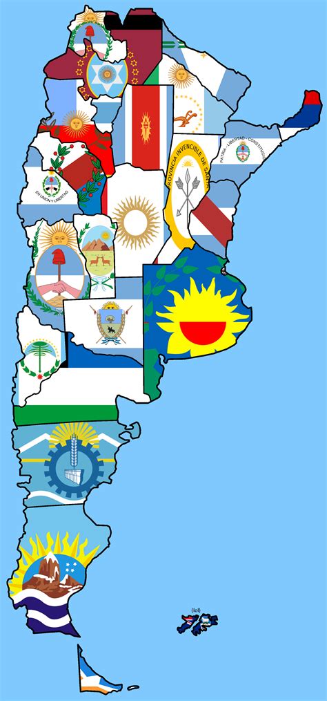 Mapa De Las Banderas De Las Provincias Argentina Argentina Map