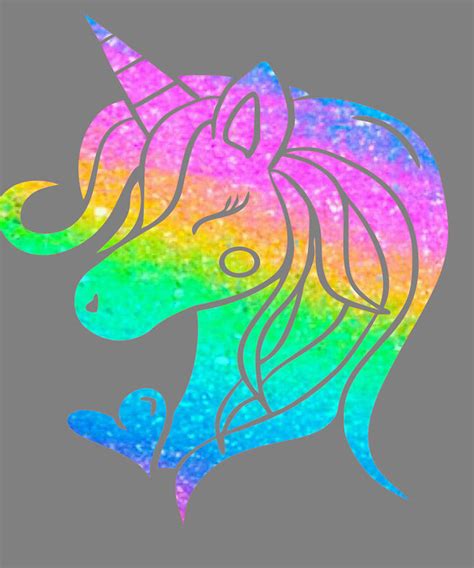 Rainbow Unicorn Head Digital Art By Stacy Mccafferty Pixels