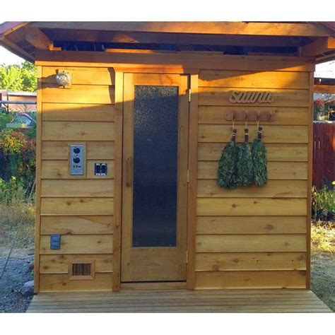5x7 Outdoor Sauna Kit Heater Accessories Porch Roof Outdoor