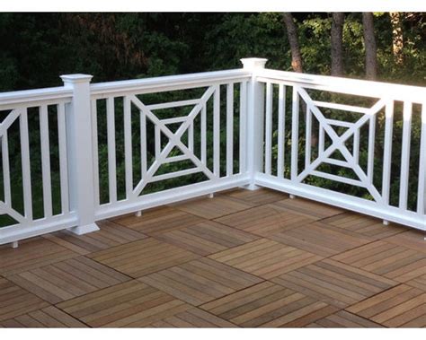 Cellular pvc railings are a great choice. PVC Panels and DecKorator Railing Systems by The Porch Company