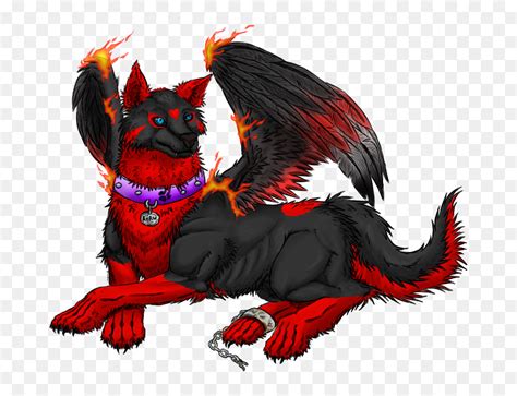 Demon Wolf With Demon Wolf With Wings Clipart Hd Png Download Vhv