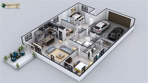 Cgmeetup 3d Floor Plan For 3d Contemporary Residential Home With