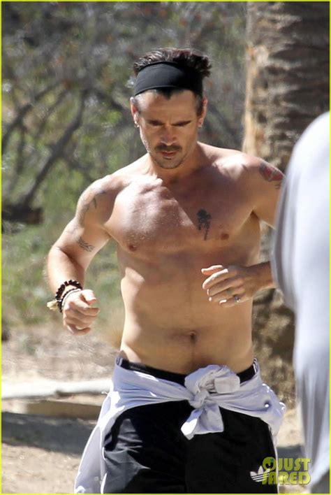 Colin Farrell Shirtless Run In Hollywood Photo Colin