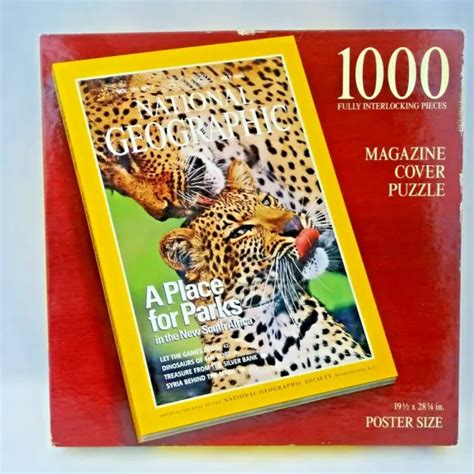 National Geographic Magazine Cover Leopards 1996 1000 Pieces Puzzle New