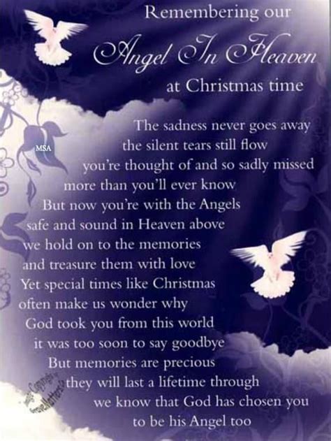 It is tenderness for the past, courage for the present, hope for the future. Amazing Grace-My Chains are Gone.org: POEM (Remembering Our Angel in Heaven at Christmas Time ...