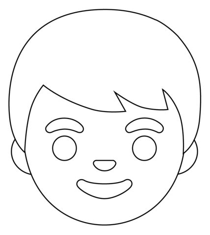 Dibujo De Chico Emoji Para Colorear Dibujos Para Colorear Imprimir Gratis