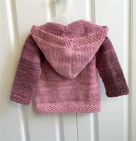 Pink Ombre Baby Hooded Sweater Baby Sweater Patterns Baby Cardigan Knitting Pattern Free