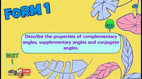 Math F1 Chapter 8 814 Ciri Ciri Sudut Pelengkap Sudut Penggenap