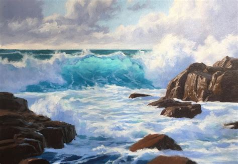 Seascape Paintings Acrylic Seascape Artists Ocean Landscape Painting