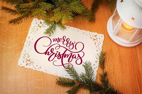 Merry Christmas Quotes And Objects Calligraphy Collection By Happy