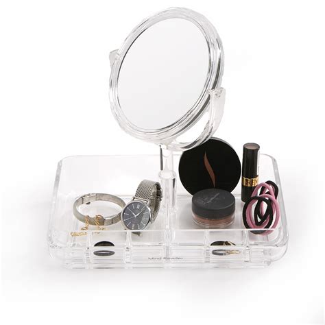 Mind Reader Makeup Organizer Cosmetic Storage Tray Jewelry Organizer