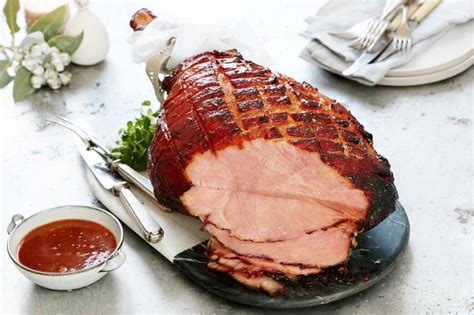 Glazed Christmas Ham With Sweet And Tangy Barbecue Sauce Recipe Taste