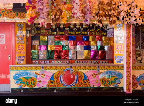 Prizes Available On A Funfair Stall Stock Photo Alamy