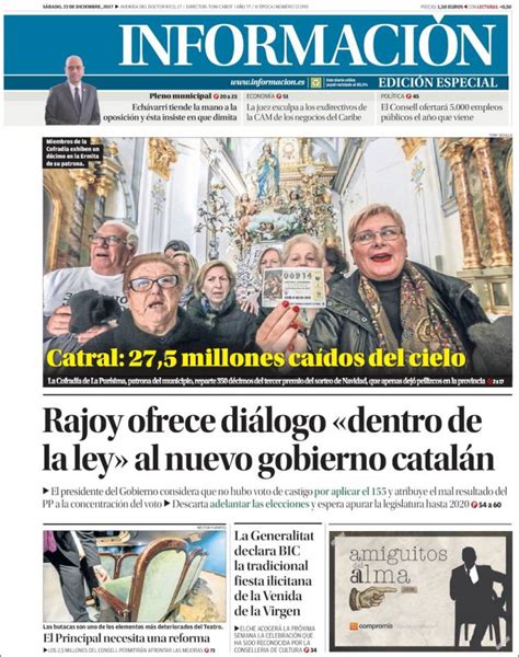 Periódico Diario Información España Periódicos De España Edición De