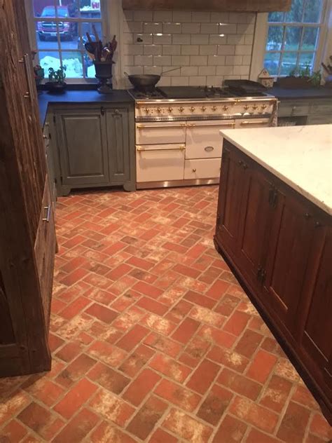This Brick Kitchen Floor Is The Wrights Ferry Tiles In A Custom Color Mix Brick Kitchen
