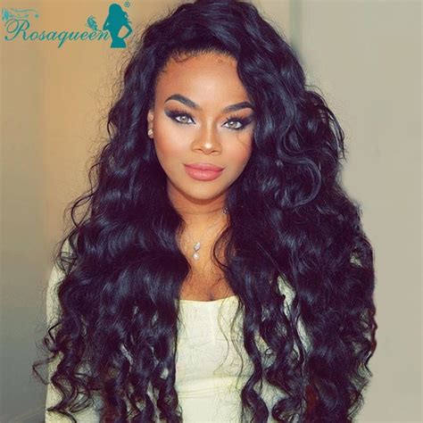 Glueless Full Lace Human Hair Wigs Loose Curly Lace Front Wig A