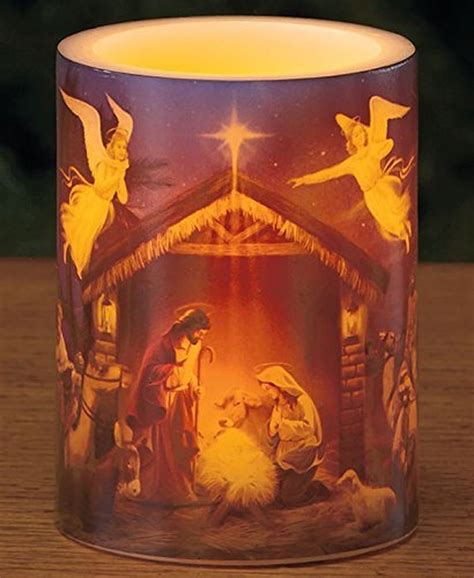 Holiday Led Candles Blessed Nativity New Ebay Candles Unique