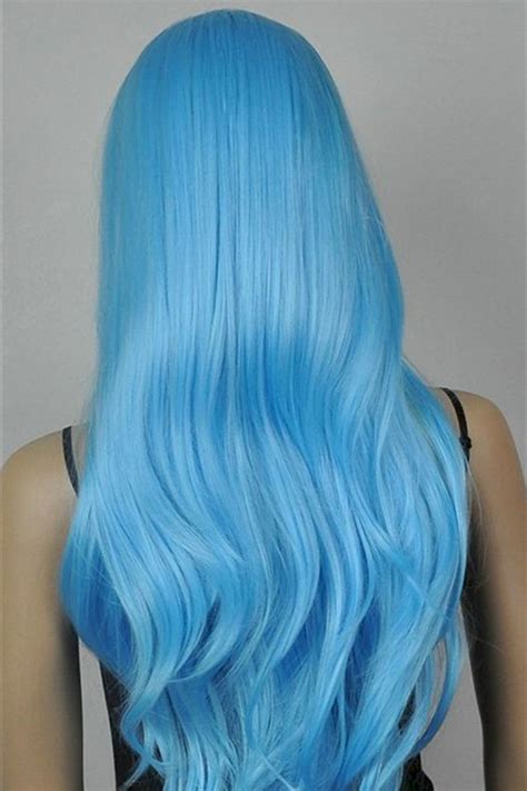 Pin By Jessica Wilson On Projects To Try Light Blue Hair Bright Blue
