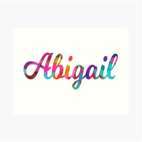 Abigail Abstract Painting Girls Name Art Print For Sale By